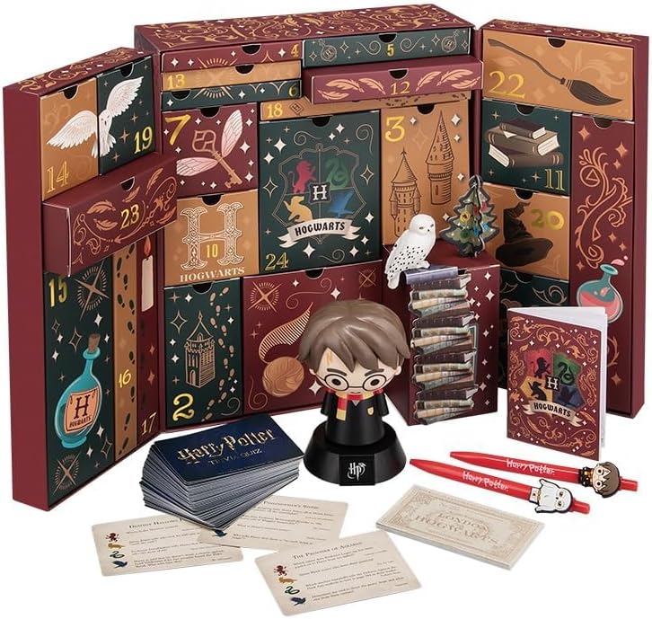 Harry Potter Hogwarts 24-Tage-Premium-Adventskalender – offiziell lizenzierte saisonale Dekoration f