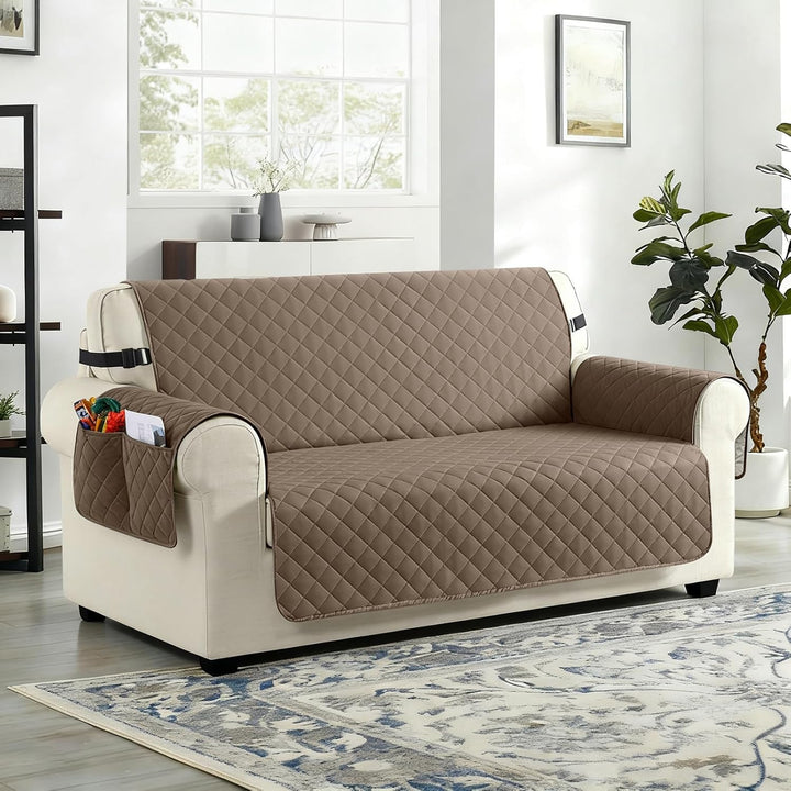 TAOCOCO Sofa Überzug, Sofabezug Wasserdicht Mit Gummiband，Wohnzimmer Anti-Rutsch Gepolsterter Sofasc