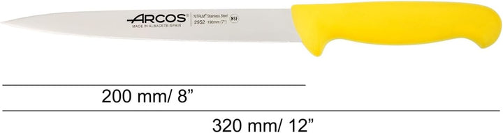 Arcos Serie 2900 - Filetmesser - Klinge Nitrum Edelstahl 190 mm - HandGriff Polypropylen Farbe Gelb