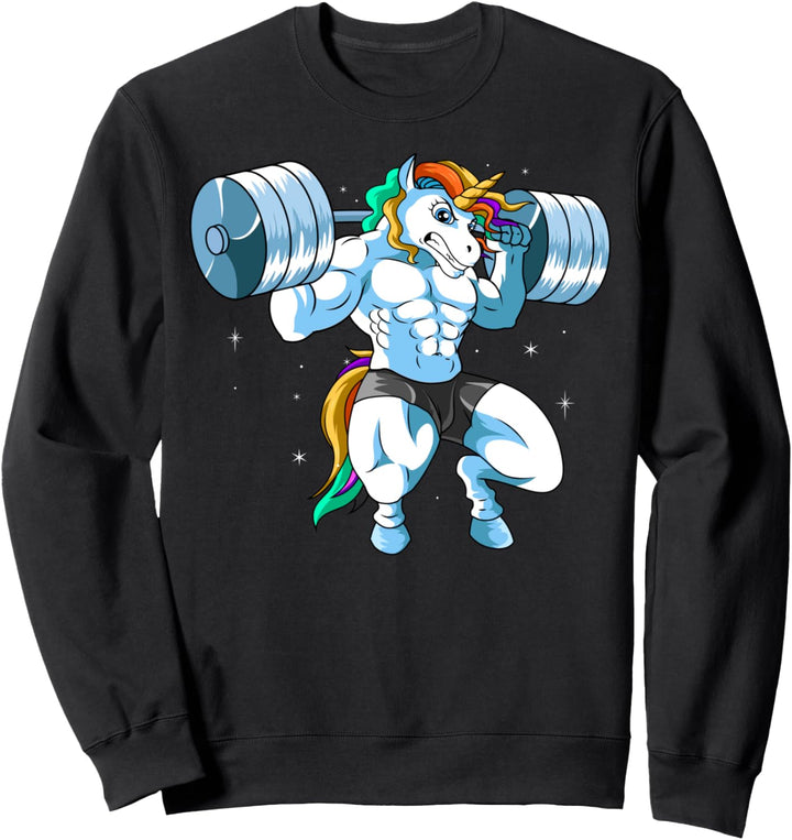Gewichtheben Langhantel Unicorn - Einhorn Gewichtheben Sweatshirt
