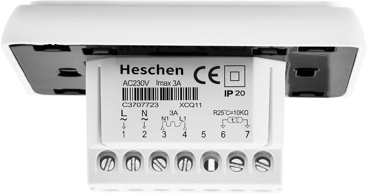 Heschen LCD Digital Wöchentliches Programmier Thermostat, HS-E806, 230VAC 3Ampere, Regler für Fussbo