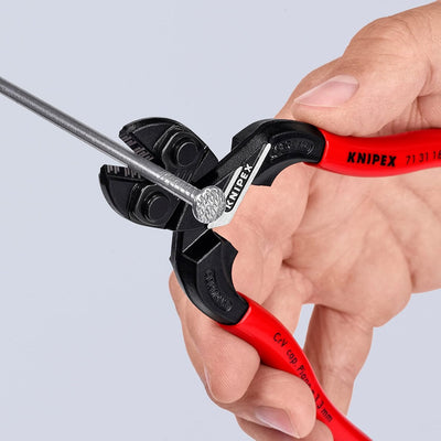 Knipex CoBolt® S Kompakt-Bolzenschneider mit Schneidaussparung schwarz atramentiert, mit Kunststoff