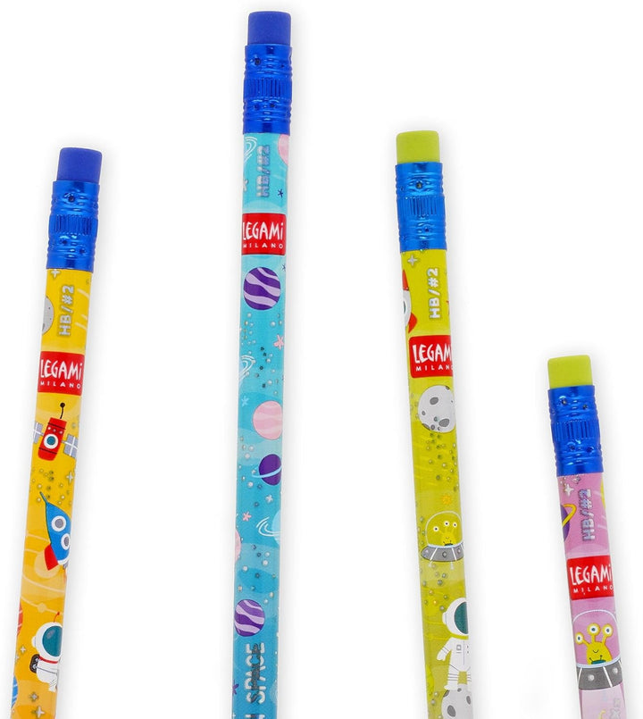 Legami - Set mit 4 duftenden HB-Bleistiften - Smelling Good, Duft von Erdbeere, Details aus Folie, m
