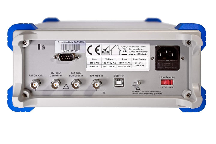 PeakTech 4165 - 1µHz - 65MHz Arbitrary Waveform Generator, 2-Kanal Arbiträrgenerator, 200 MHz Freque