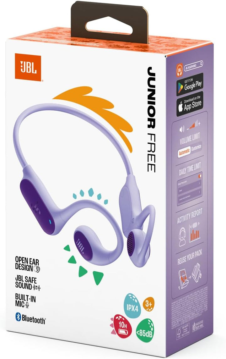 JBL Junior Free Kabellose Open-Ear-Kopfhörer für Kinder, leichtes und Robustes Design, bis zu 10 Std