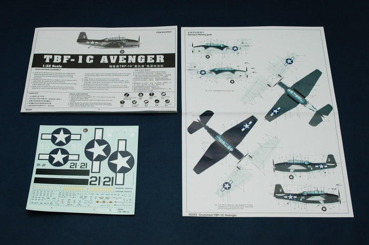 Trumpeter 02233 Modellbausatz Grumman TBF-1C Avenger