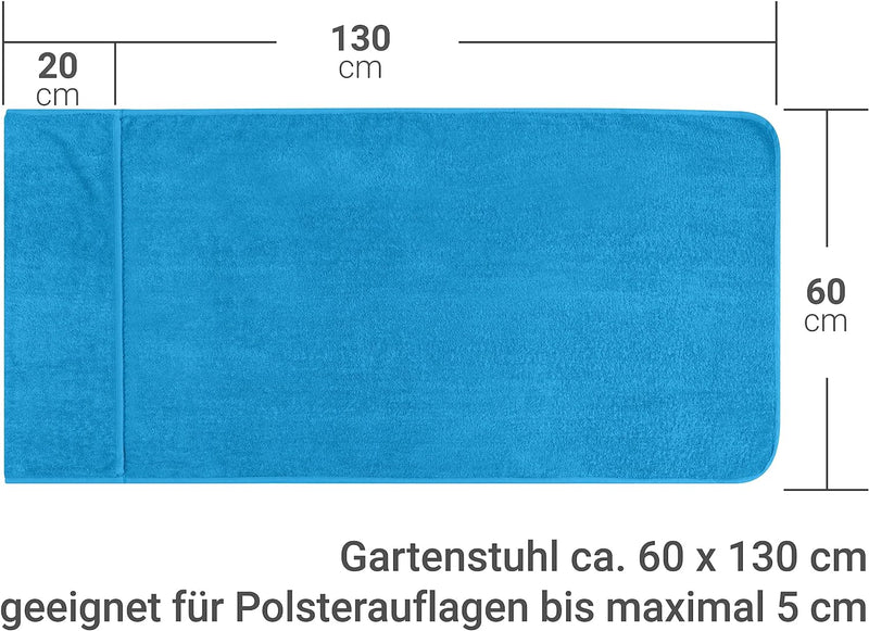 Dyckhoff Doppelpack Schonbezüge für Gartenstuhl & Gartenliege 277.297, Gartenstuhl (60 x 130 cm), bl