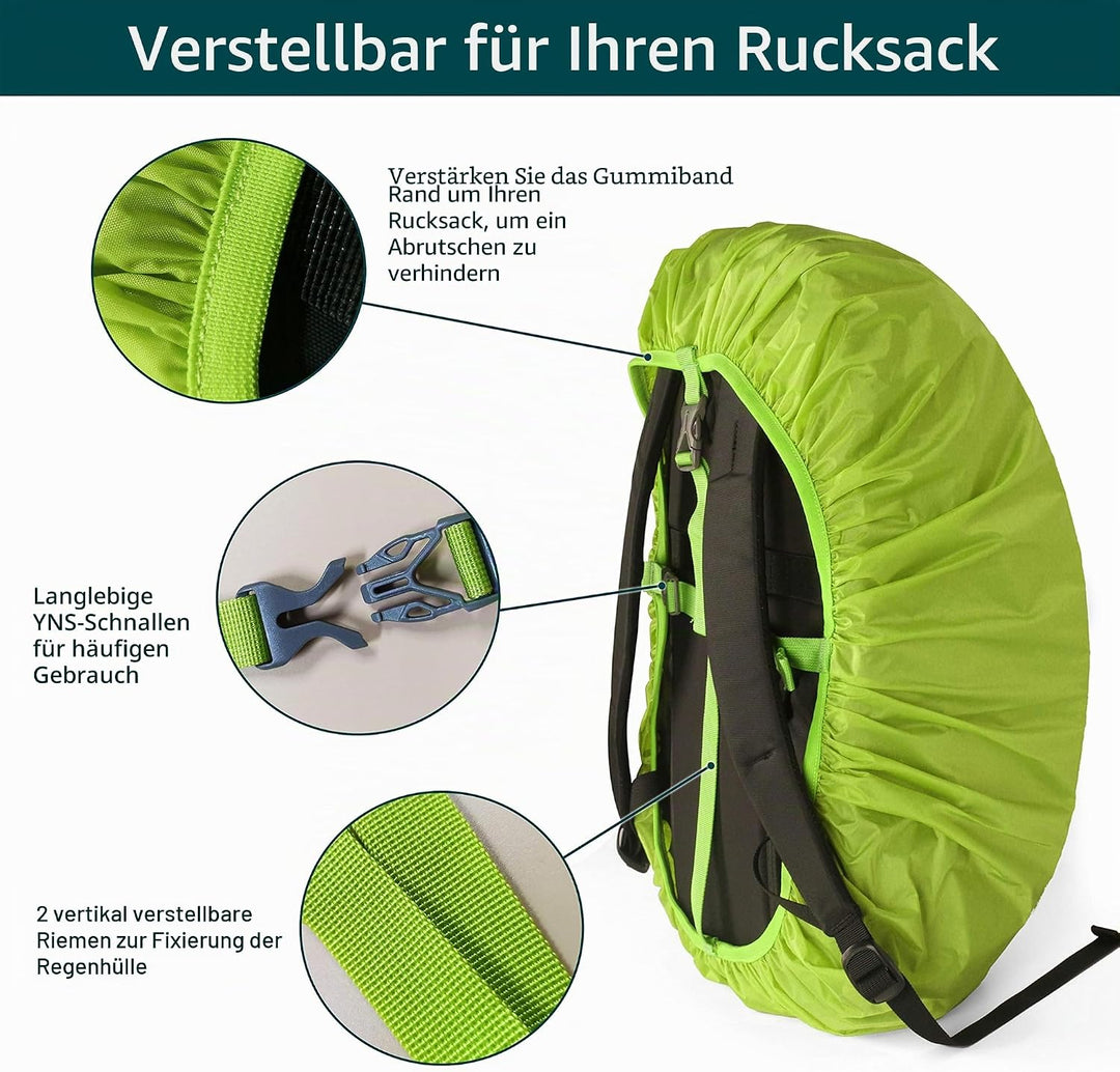 Unigear Regenschutz für Rucksäcke Schulranzen mit Reflektor, wasserdichte Regenhülle Rucksack Cover