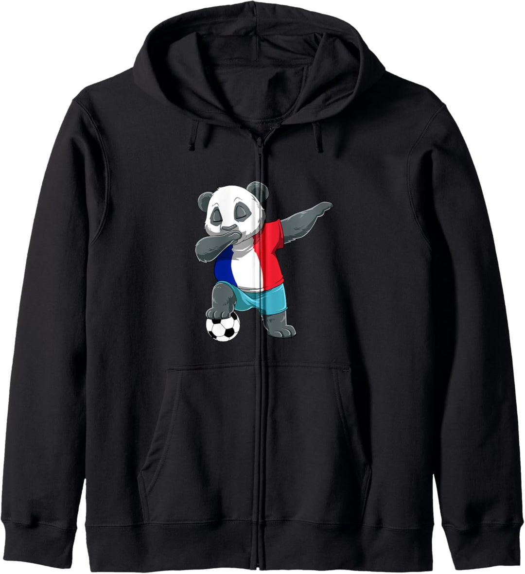 Dabbing Fussball Panda Frankreich Kapuzenjacke