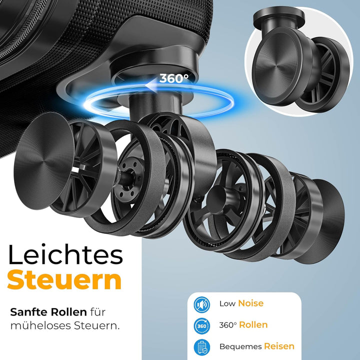 KESSER® Reisekoffer 84L Koffer Handgepäck ABS Hartschalenkoffer mit Zahlenschloss, Kofferwaage & Rei