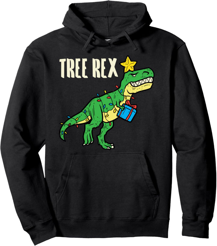 Tree Rex Trex Dino Lustiges Weihnachtspyjama für Kleinkinder, Jungen, Weihnachten Pullover Hoodie
