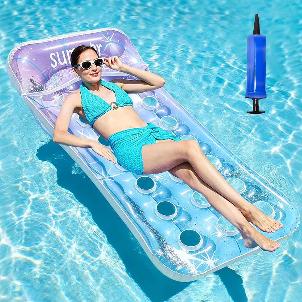 Aufblasbare Wasser Luftmatratze Pool 165x75cm, Hängematte Pool Spielzeug, Aufblasbarer Luftmatratze