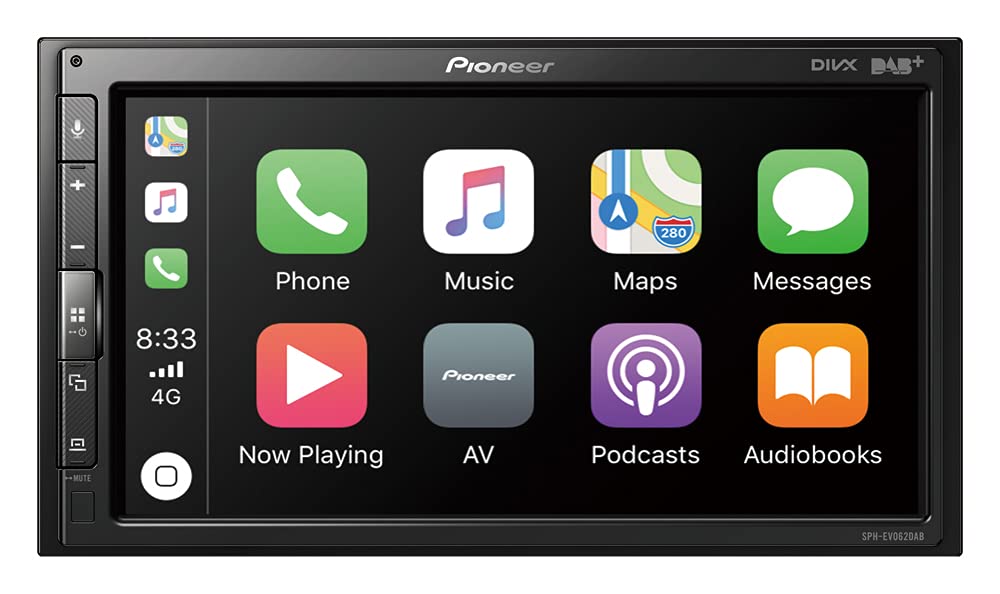 Pioneer SPH-EVO62DAB-UNI Mediacenter für 1-DIN Schacht – 6,8-Zoll Touchscreen, 1,5A Quick-Charging U