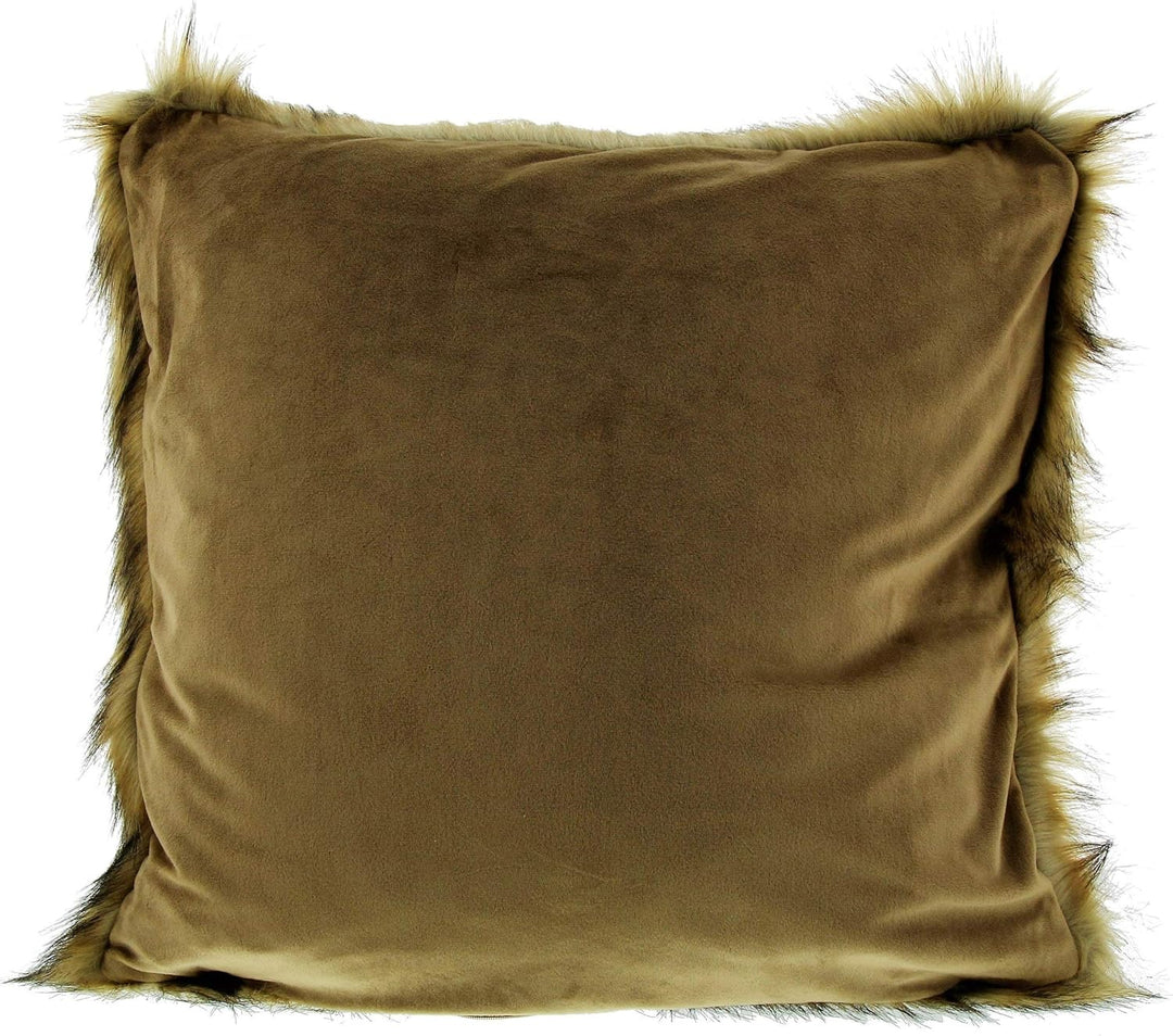 Gözze - Wohnkissenhülle, Kunstfell in edler Pelzoptik, Design Zobel, 50 x 50 cm - Braun, Zobel