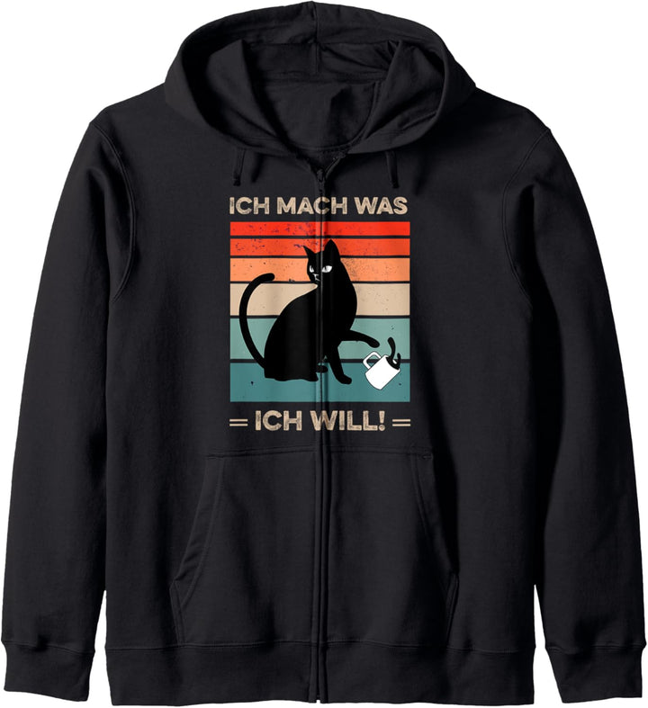 Lustige Katze, ich mach was ich will für Katzenfreunde Kapuzenjacke