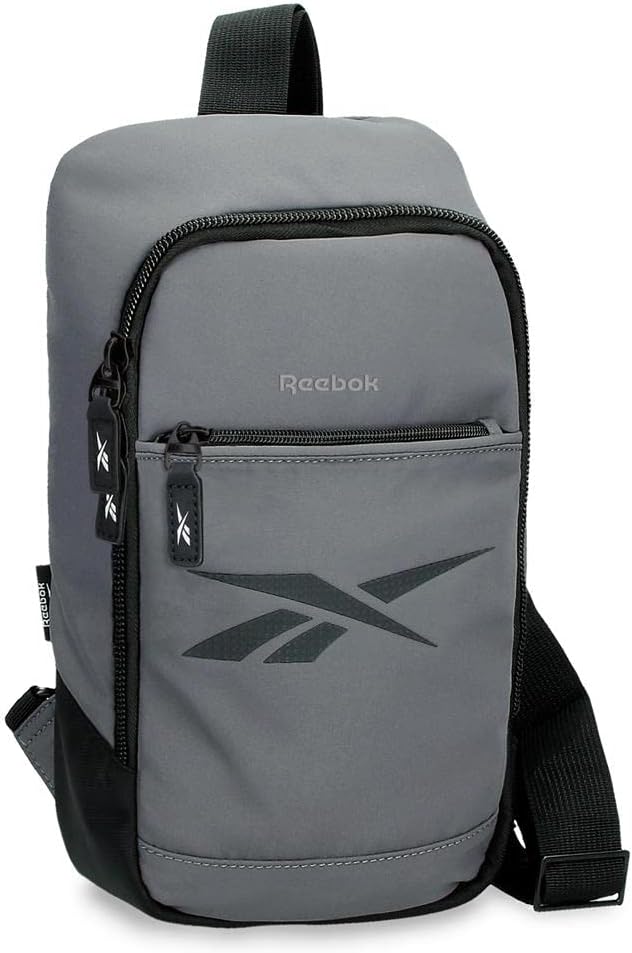 Reebok Newport graue Umhängetasche 18x35x9 cm Polyester bandolera cruzada Grau, bandolera cruzada Gr