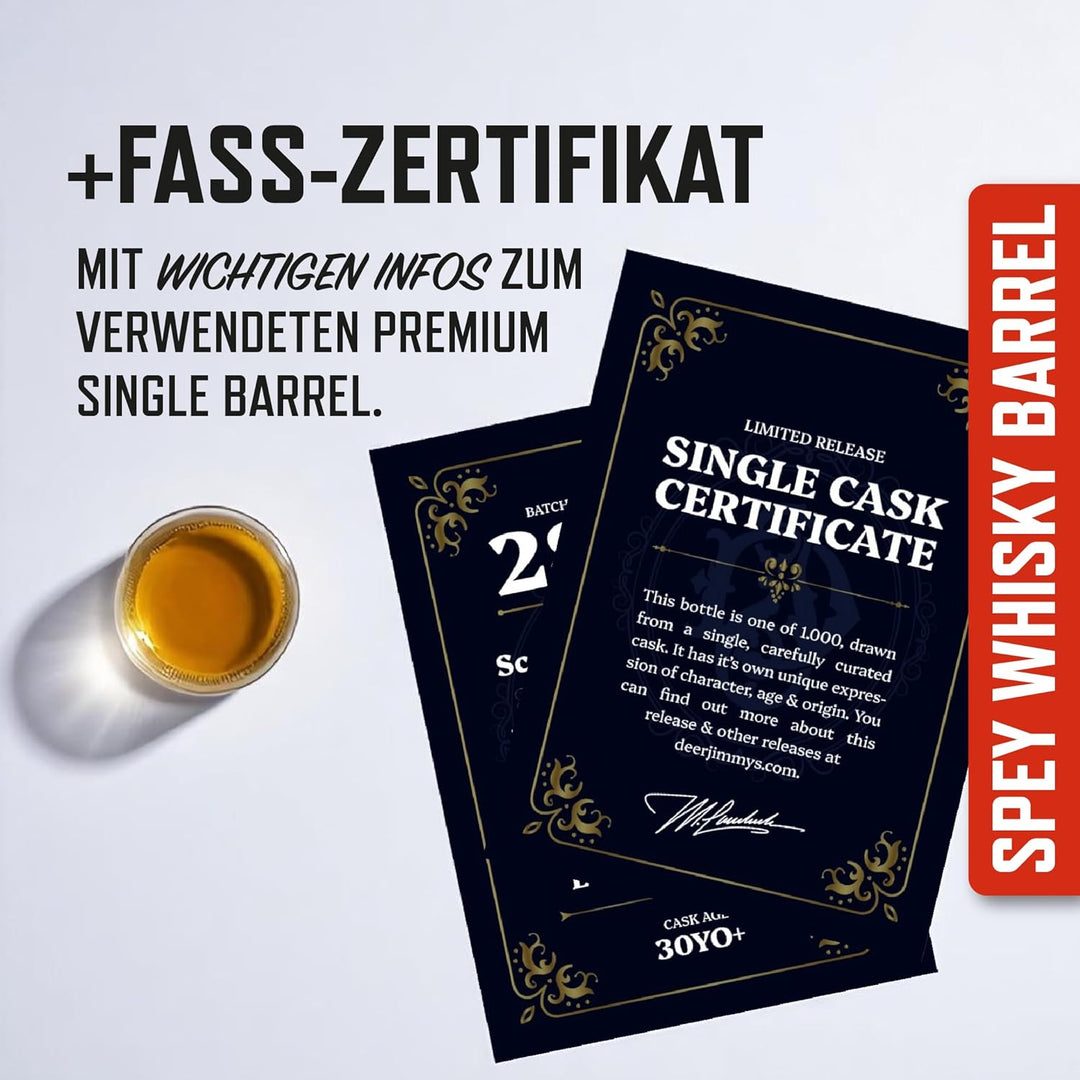 Deer Jimmy's® DIY Whisky Geschenkset – Whisky selbst Machen mit Premium Eichenholz aus schottischen