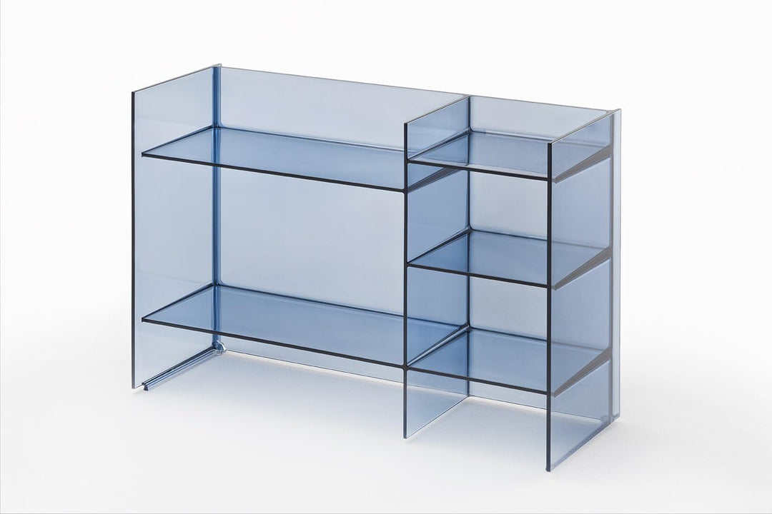 Kartell Sound-Rack, Bambus, blau, 26 x 53 x 75 cm Blu Tramonto, Blu Tramonto