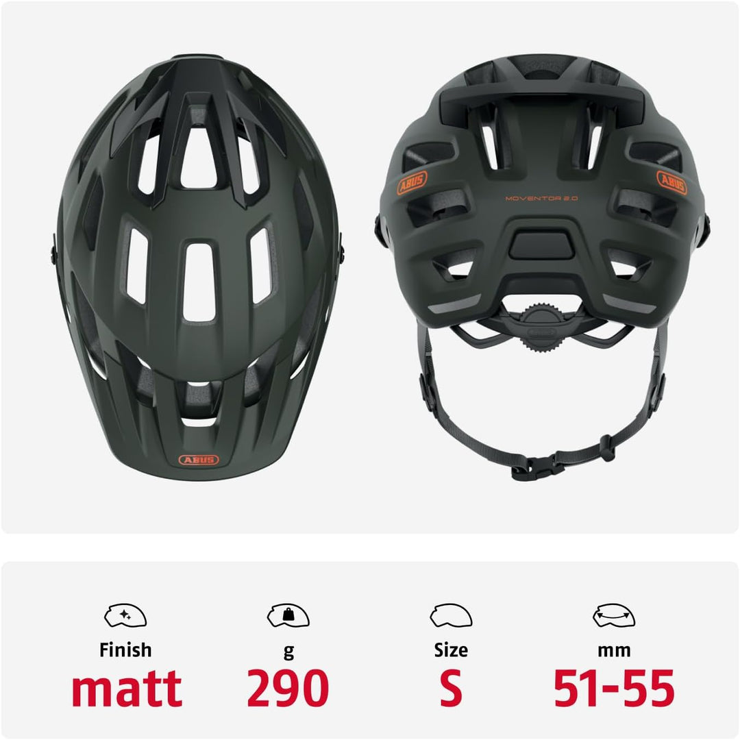 ABUS MTB-Helm Moventor 2.0 - komfortabler Fahrradhelm fürs Gelände - All-Mountain-Helm - für Damen u