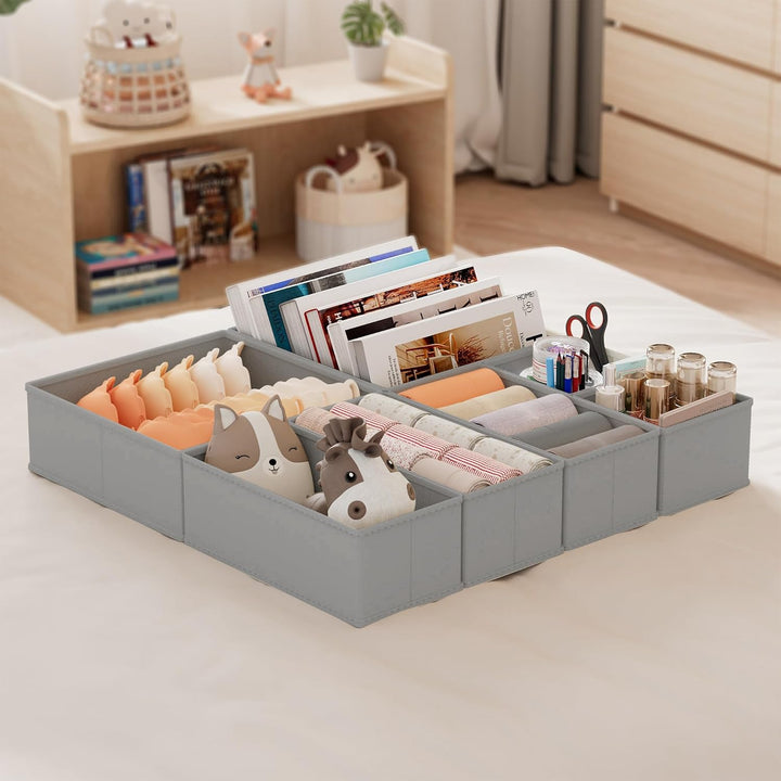 20er Set Schubladen Organizer faltbar, Unterwäsche Organizer,Ordnungssystem Kleiderschrank, Aufbewah