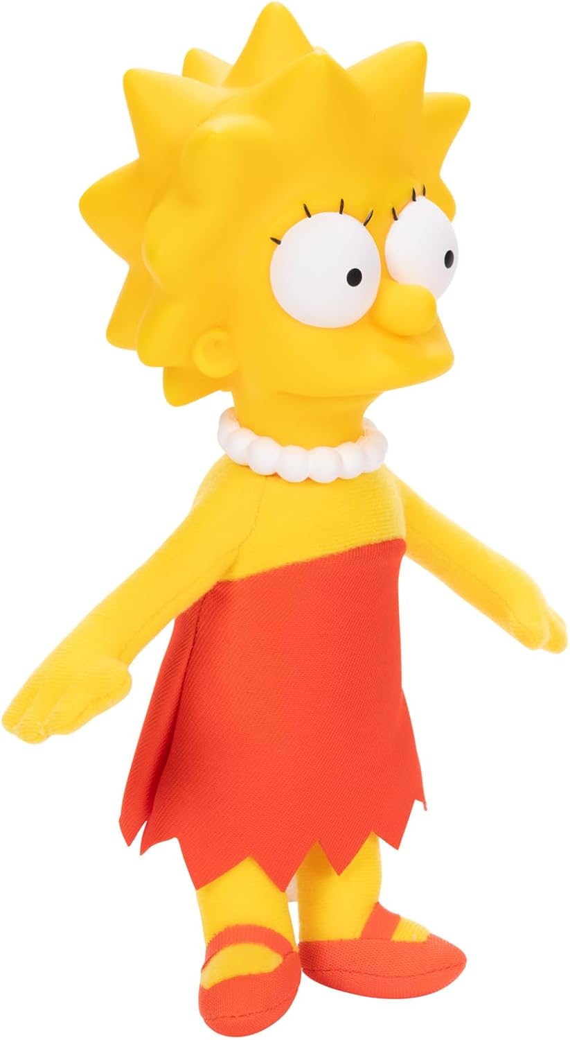 Die Simpsons Lisa Plüsch 20 cm, offiziell lizenziert, weiche Plüsch-Lisa mit geformtem Kopf, sehr de