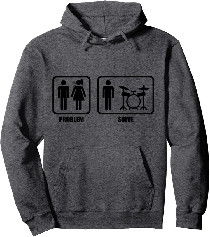 Lustiges Drummer Design Schlagzeuger Schlagzeug Problem Solv Pullover Hoodie