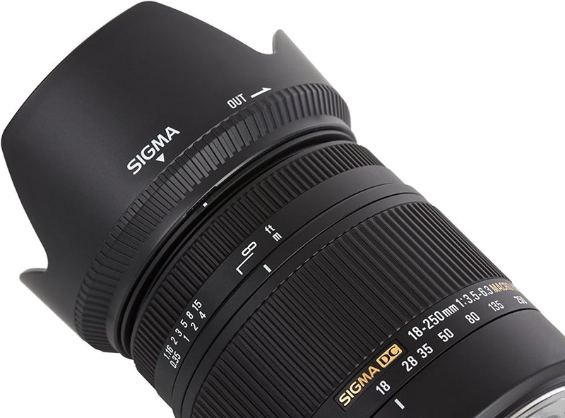 Sigma 18-250 mm F3,5-6,3 DC Macro OS HSM Objektiv (62 mm Filtergewinde, für Nikon