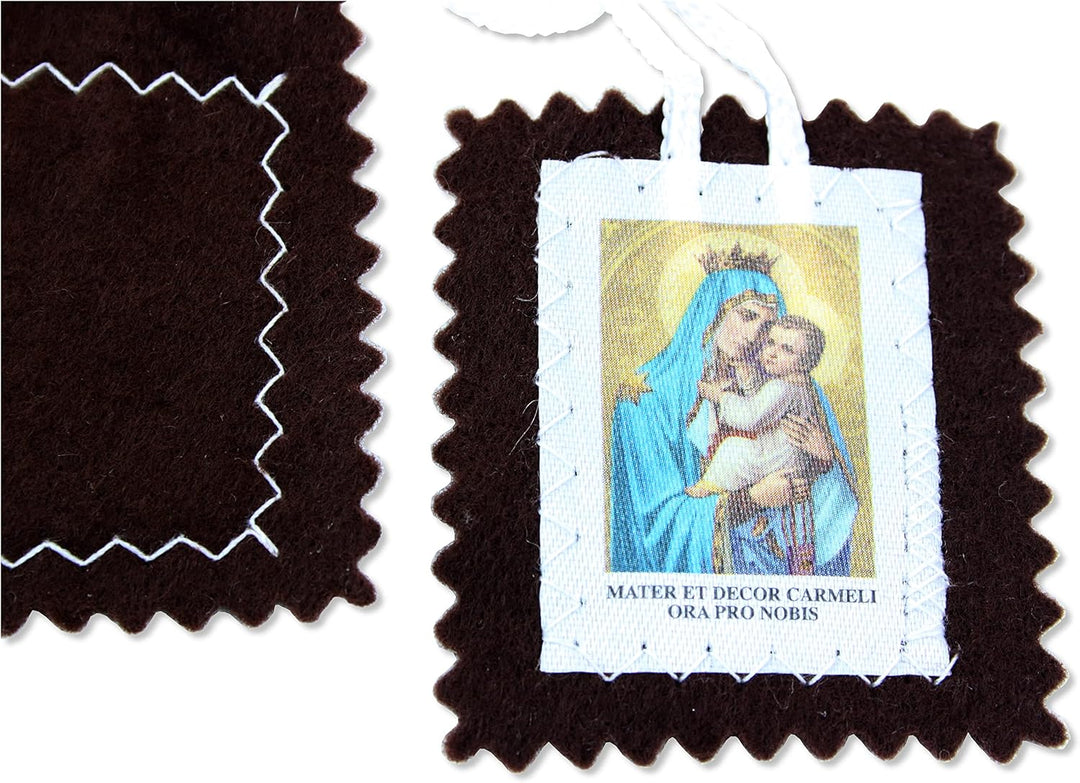 Schädel aus Stoff Unserer Lieben Frau vom Karmel - Set 10 Stück - 5,5 x 4,5 cm (mittel) Media, Media