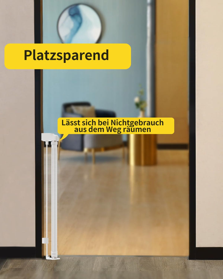 Retraktierbares Sicherheitsgitter für Babys &amp; Haustiere– 2er Set – Extra Breit &amp; Hoch, 0-140CM Türsc