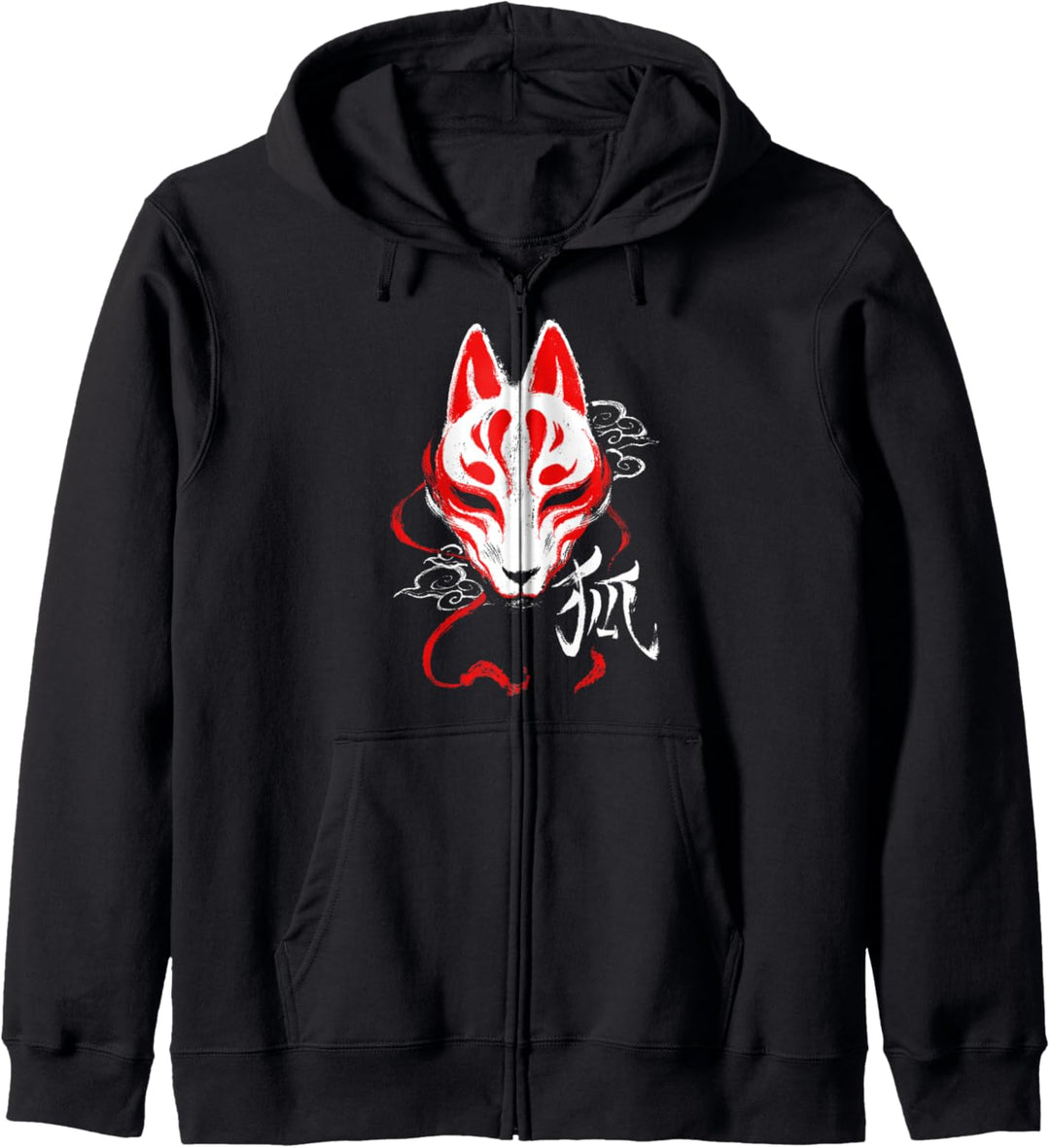 Japanische Fuchs Maske Fuchsgeist Kapuzenjacke