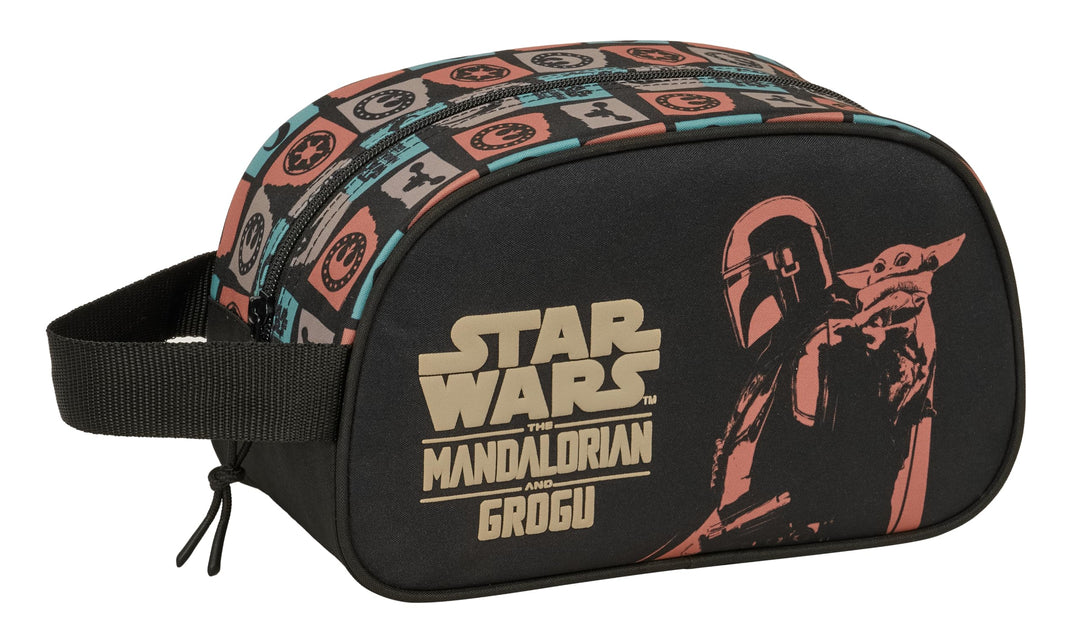 Mandalorian & GROGU Kulturtasche für Kinder, mittelgross, mit Griff, Kulturbeutel für Kinder, anpass