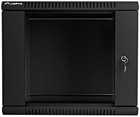 Lanberg 19'' Wall-Mounted Installation Cabinet 9U 600x450mm Black (Glass Door)