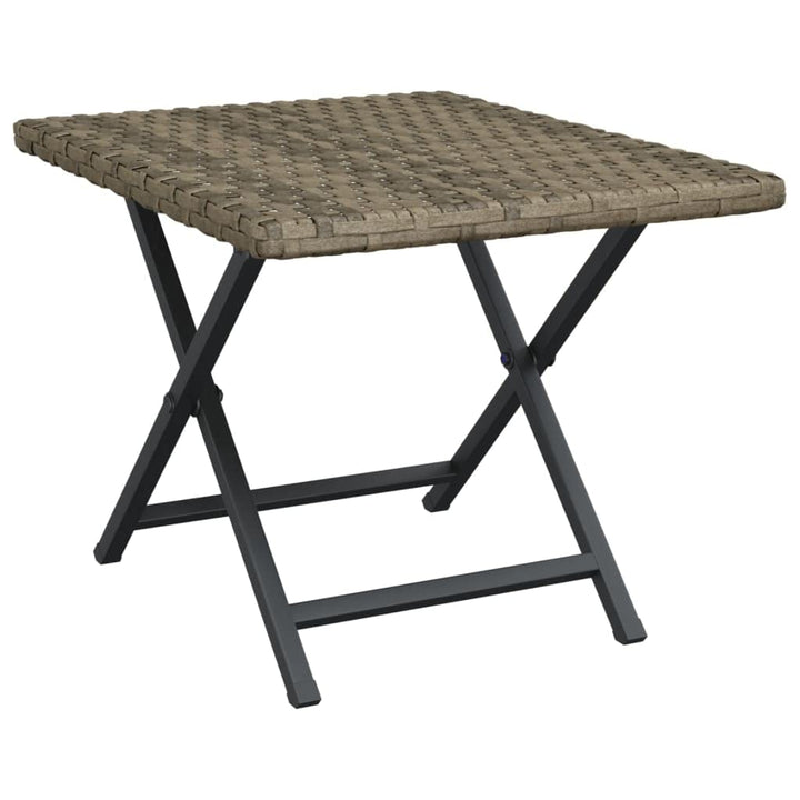 Makastle Polyrattan Klapptisch 45x35x32 cm Platzsparend Klappbar Tragbar Wetterfest Aussen Gartentis