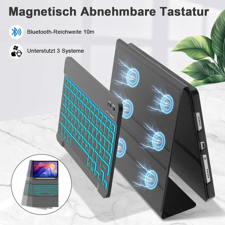 IVEOPPE Tastatur für Xiaomi Redmi Pad 2 & SE 11 Zoll, Deutsches QWERTZ Layout, Hülle mit Bluetooth A
