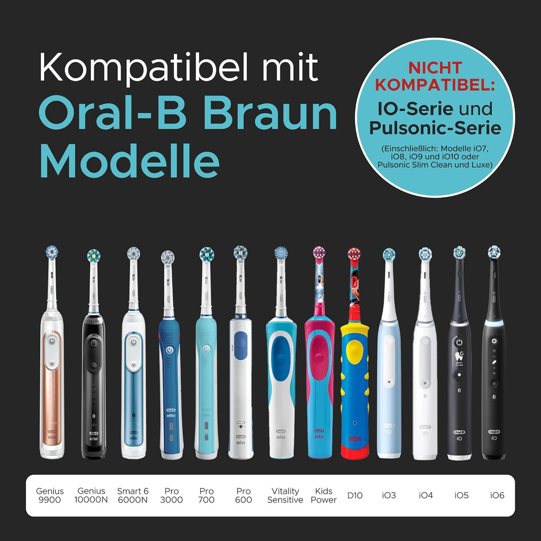 ProofVision Elektrisches Zahnbürsten-Wandladegerät für EU-Steckdose für Oral-B/Braun Modellen (ausse