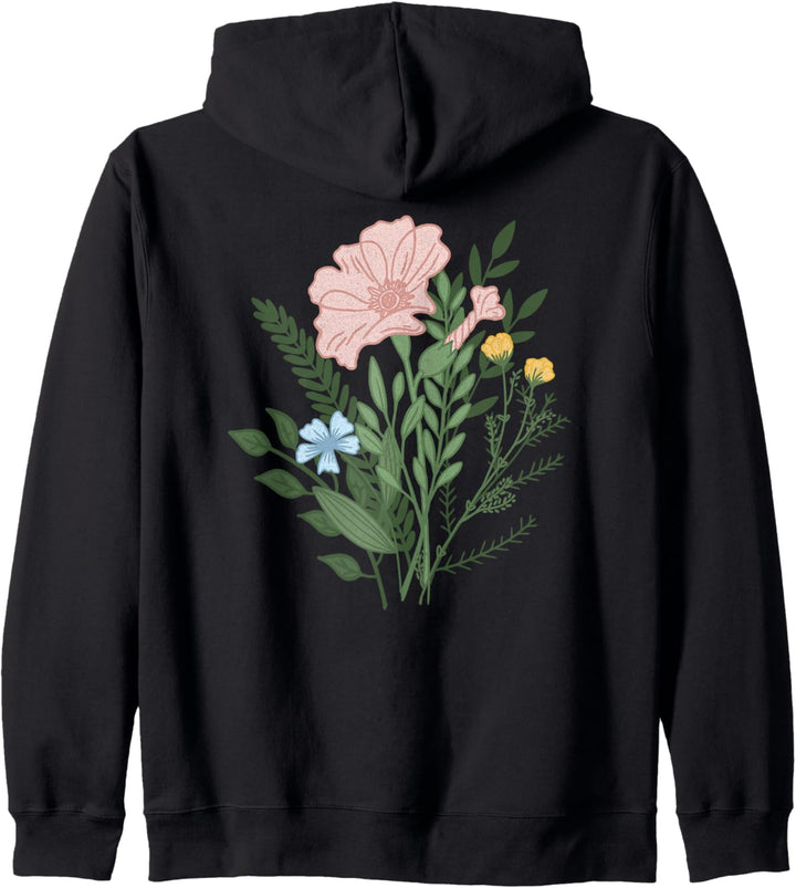 Trendy Kindness Matters Simple Text Floral Bouquet Kapuzenjacke