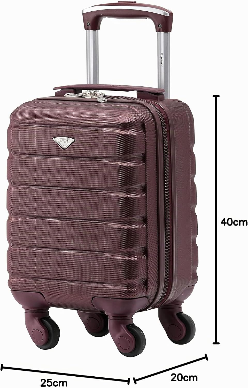 Flight Knight Leichte 4-Rad-abs-hartschalenkoffer Handgepack, Zugelassen Fur Uber 100 Fluggesellscha