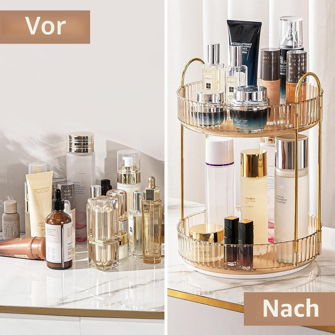 CESTATIVO Make Up Organizer, 360° Drehbar Kosmetik Organizer, Beauty Organizer, Hautpflege Organizer