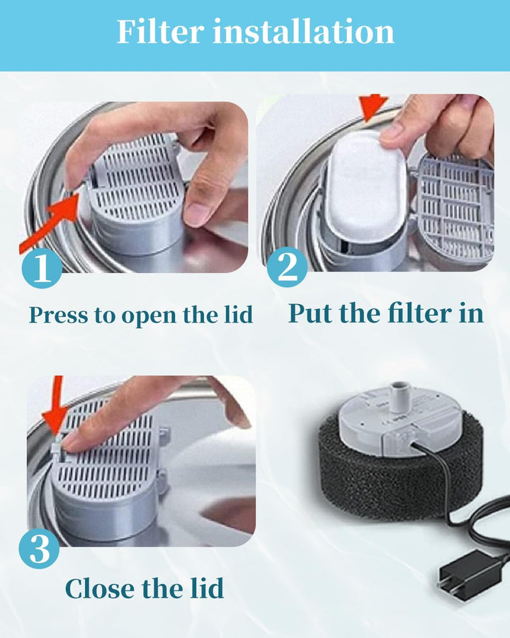 Zawaer Katzenbrunnen Filter, 24s Tück Ersatzfilter Für Trinkbrunnen, 12 Stück Kohlefilter Und 12 Stü