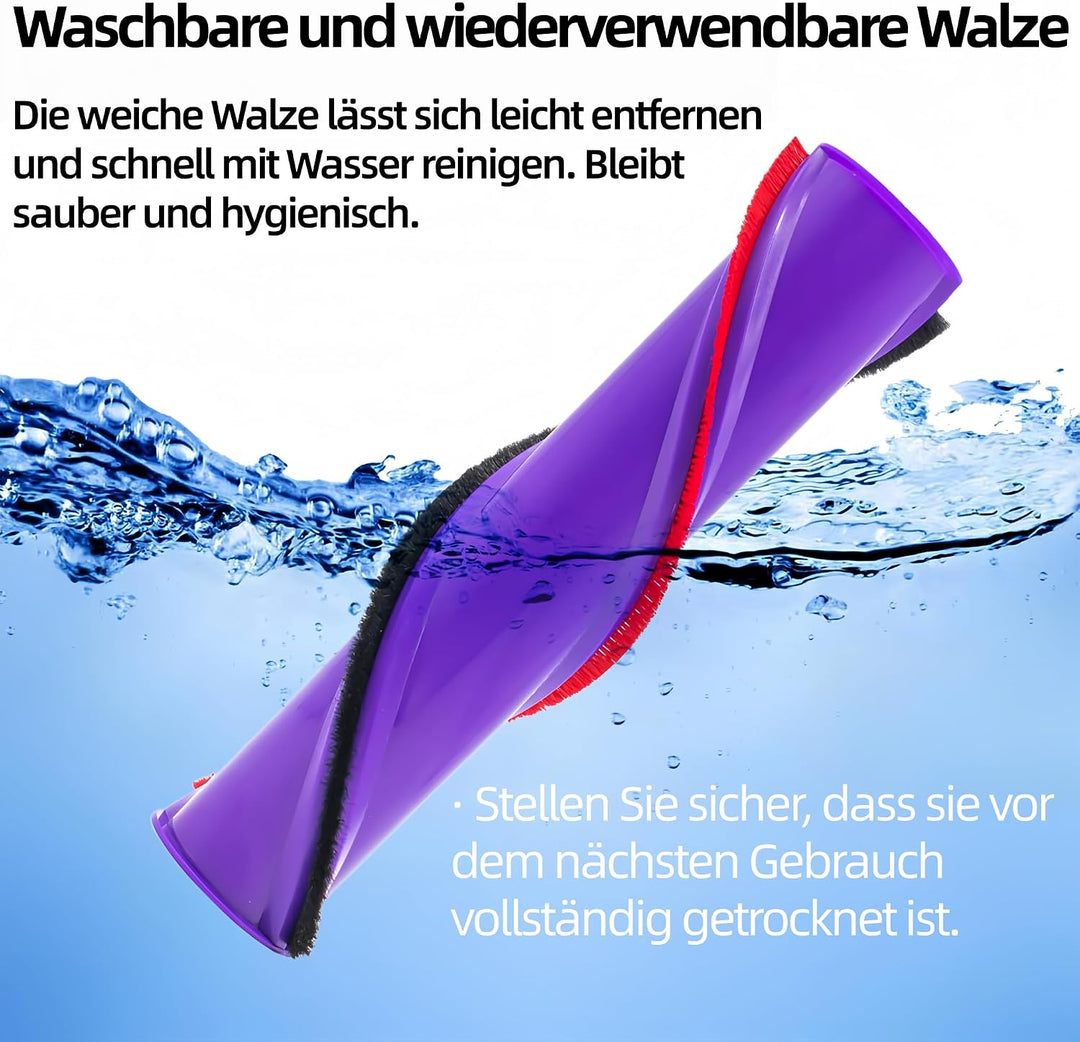 Elektrische Bodendüse Kompatibel mit Dyson V7 V8 V10 V11 V15 Staubsauger, Turbobürste mit Direktantr