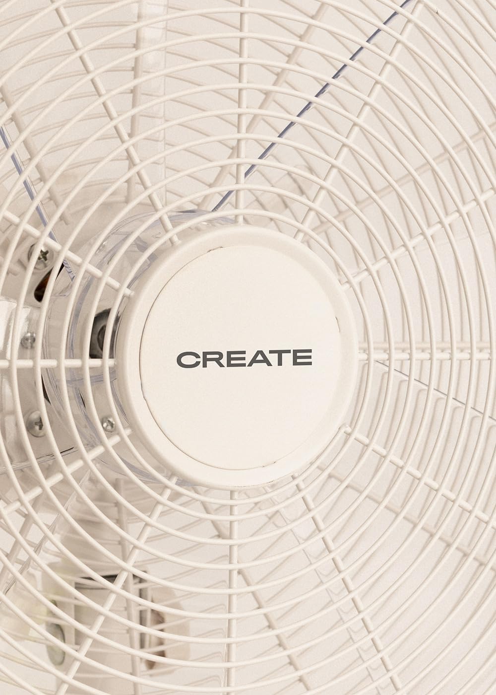 CREATE / AIR STAND WOOD/Standventilator Weiss und Naturholz mit Oszillation 75º / 50W, Ø36cm, 3 Gesc