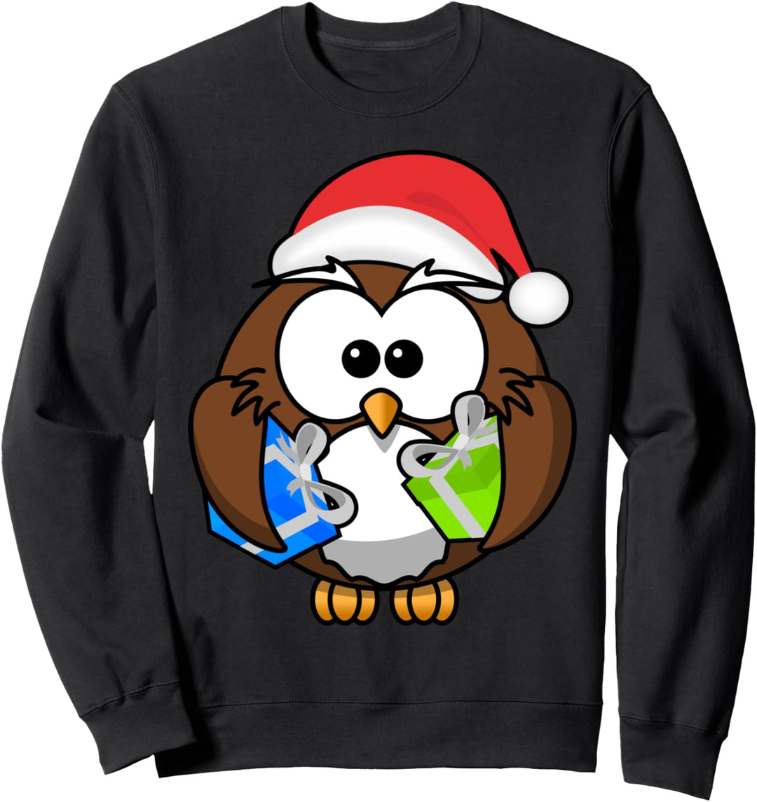 Weihnachts-Eulen-Feiertags-Geschenk-niedlicher Winter Sweatshirt