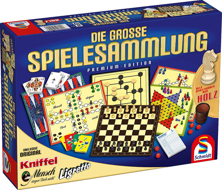 Schmidt Spiele 49125 Die Grosse Spielesammlung, alle Spielfiguren aus Holz Single