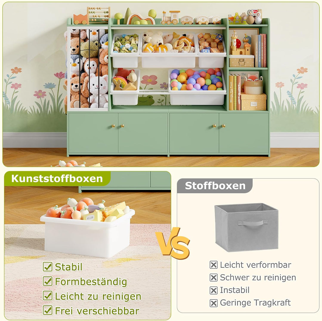FOREHILL 137cm Kinderregal für Kuscheltier Aufbewahrung, Kinderzimmer Möbel | Kinderregal für Stofft