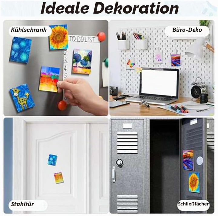 25 Stück Magnetische Malleinwand Panel Magnetische Mini-Leinwände Leinwand Leere Leinwände für Maler