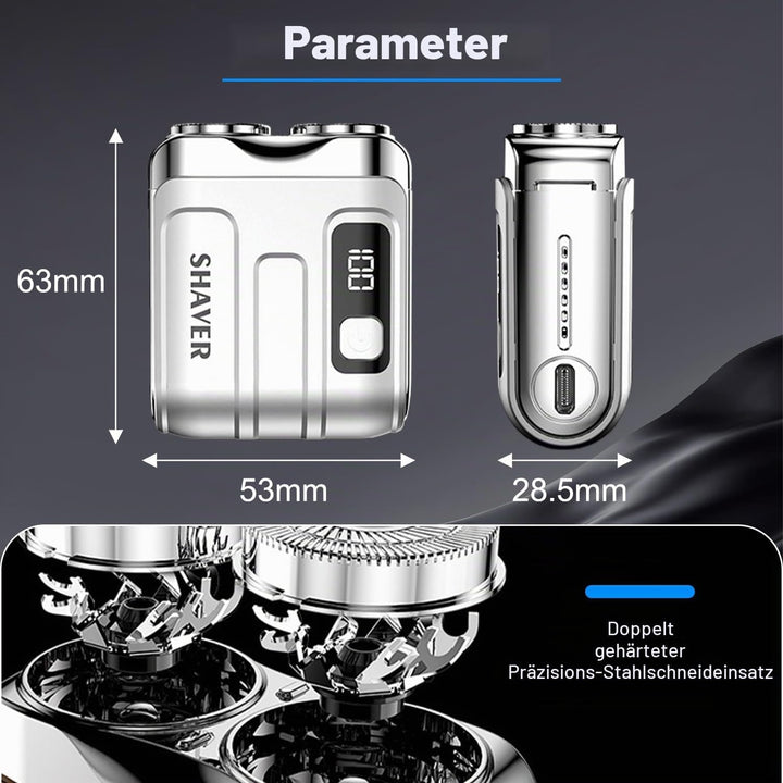 Mini Rasierer Herren Elektrisch, Tragbar Magnetisch Elektrorasierer Herren USB Wiederaufladbare Nass