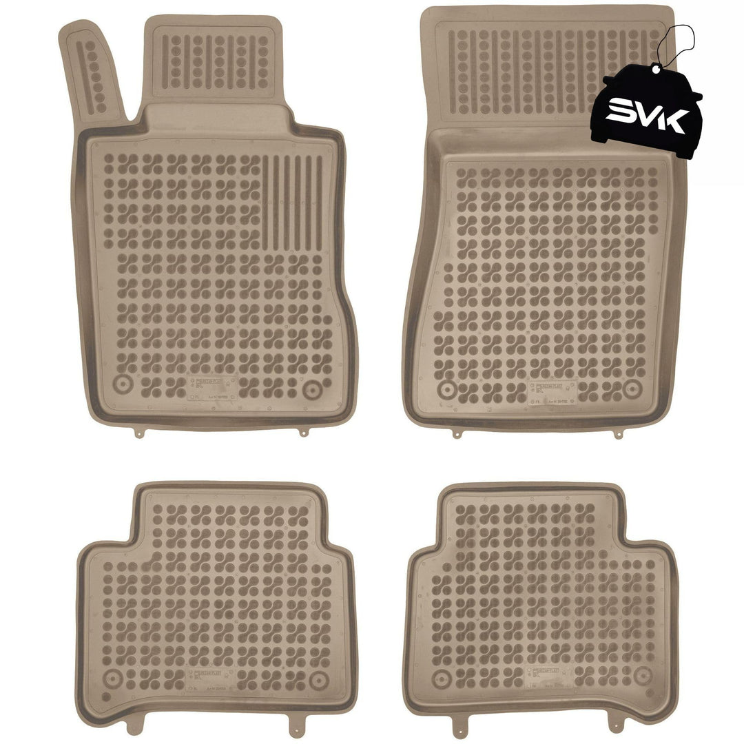 SMK Beige Auto fussmatten gummimatten passt für Mercedes E-Klasse (W211) 2002-2009 fussmatten Auto f