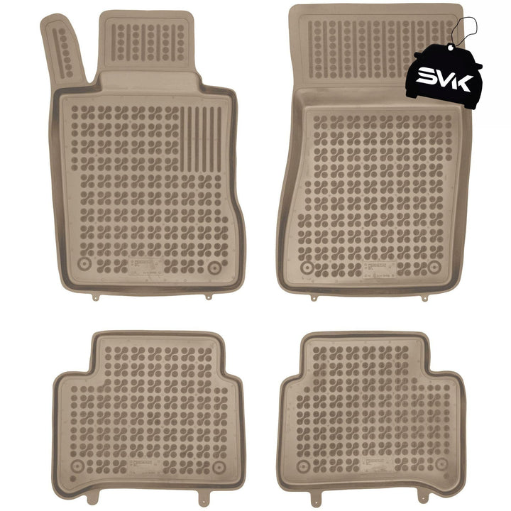 SMK Beige Auto fussmatten gummimatten passt für Mercedes E-Klasse (W211) 2002-2009 fussmatten Auto f