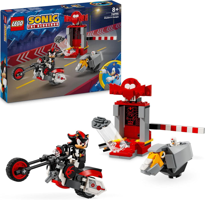 LEGO Sonic The Hedgehog Shadow The Hedgehog Flucht, Set mit Motorrad-Spielzeug und Figuren aus dem V