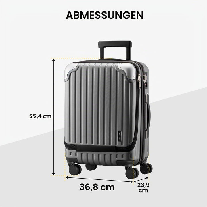 LEVEL8 Koffer Trolleys Hartschalen Leicht ABS+ PC Handgepäck Hartschalen-Koffer Trolley Rollkoffer R